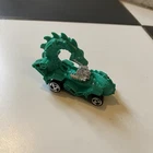1987 Hot Wheels  Car Dragon Dinosaur Vintage Turquoise Green