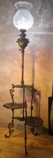 lampadaire fonte d acier Guéridon ouvragé avec suppor à 3 niveaux Hollywood 180