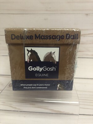 Golly Gosh Deluxe Equine Wooden Massage Ball for Horses. NEW