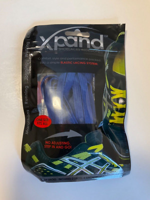 Xpand Laces Customizable No-Tie One Size Elastic Shoelaces #7 Navy Blue
