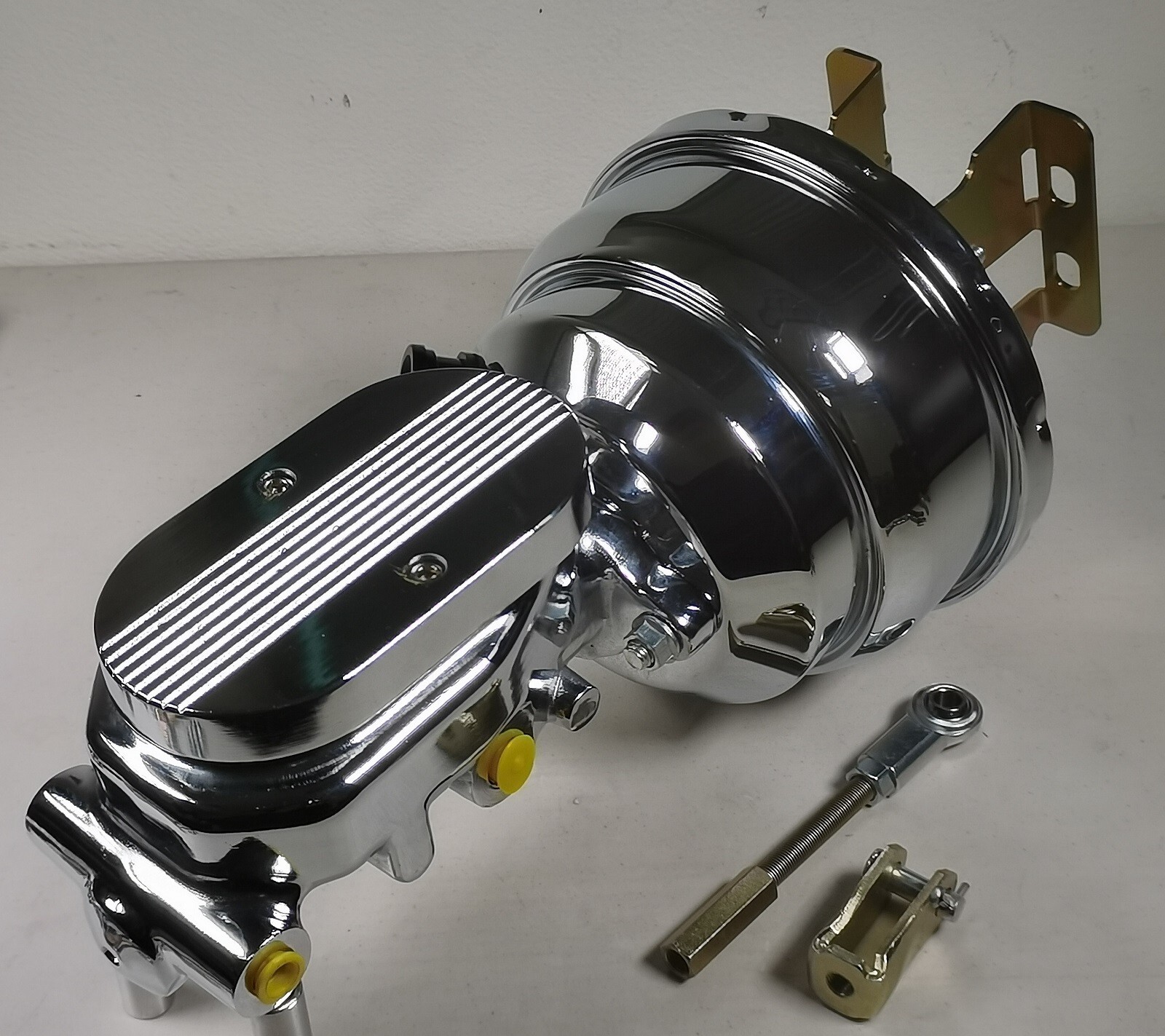 Gearhead Enterprises Chrome 7" Dual Power Booster + Milled Master Cylinder Kit – For Disc Brake GM, Returned / Like New