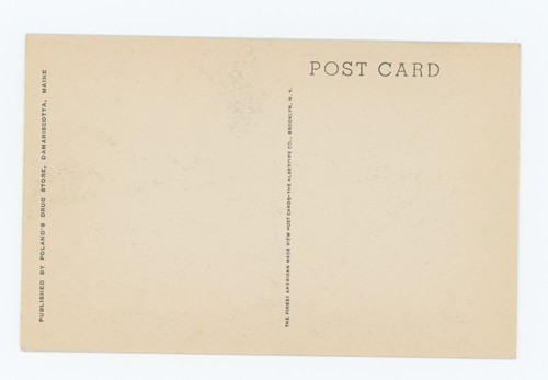 Damariscotta, Maine ~ OLD SAILING SHIPS ~ The Albertype Co. Vintage Postcard - Picture 2 of 2