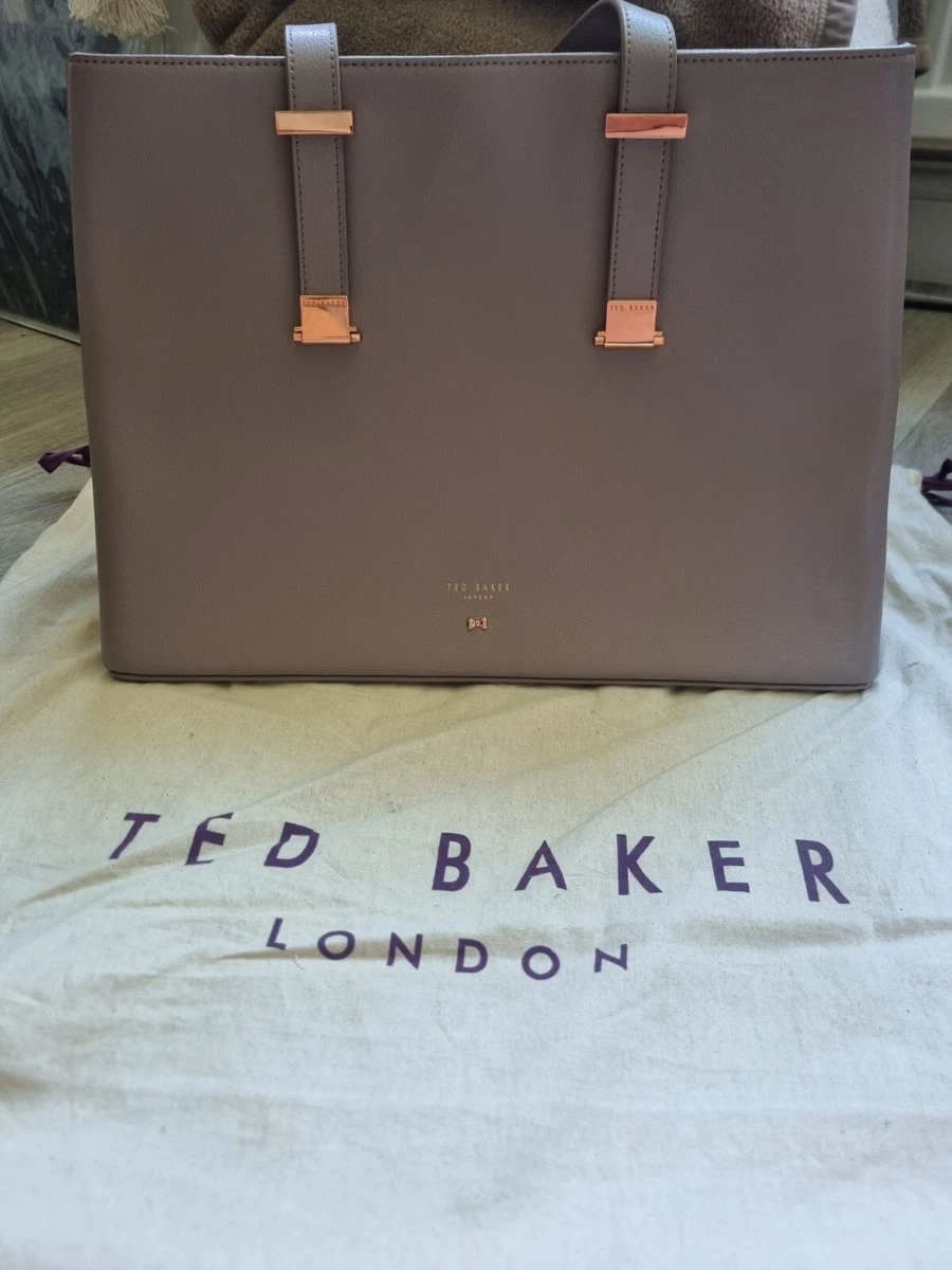 Ted Baker Leather Adjustable Purple Grey Bag Alissaa