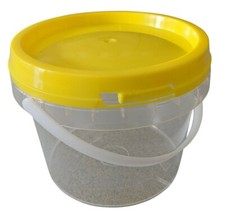 100 x 1kg Plastic Honey Bucket Pails Tamper Proof Tab Containers Buckets Tubs