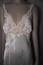 1996 Victoria's Secret Silky Embellished Sequin Lace Bridal Nightgown