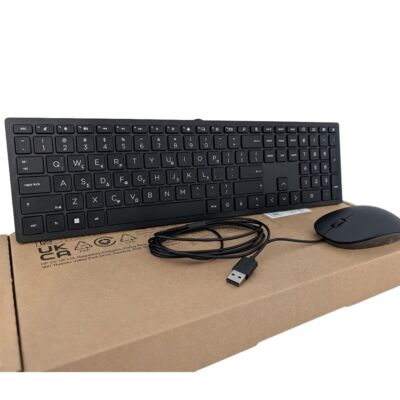 HP Pavilion 400 Tastatur & Maus Set kabelgebunden USB schwarz SLIM GRIECHISCH QWERTY 