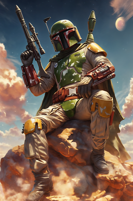 Star Wars BobaFett限定アートプリント13/100　ボバフェット BOBA FETT 02 Fine Art Print 13x19 Limited Edition 1 of 30 Star