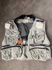 Vintage Sea Harbour Fly Fishing Vest Beige Tan Sports Hunting Outdoors Large/XL