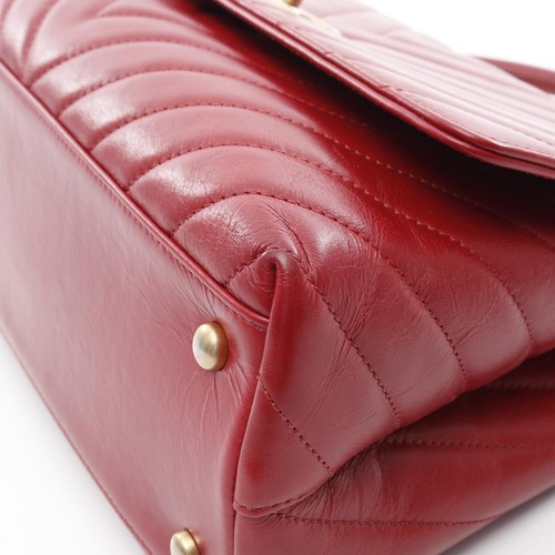 CHANEL Coco Handle 29 V Stitch Shoulder Handbag A92991 leather Red Used GHW CC - Picture 7 of 12