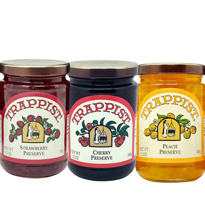 (3) 12oz Trappist Summer Preserves (Peach, Cherry, Strawberry)