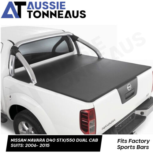 Aussie Tonneaus Clip On Tonneau Cover For Nissan D40 Navara STX / 550 Dual Cab  - Foto 1 di 9