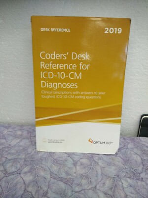CODERS DESK REFERENCE FOR DIAGNOSES ICD-10-CM 2019 (6X9 By Optum360o *Excellent*