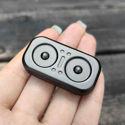 Owl Push Slider Fidget Slider Toy Adult Metal Fidget Toy Finger Push Spin Coins 