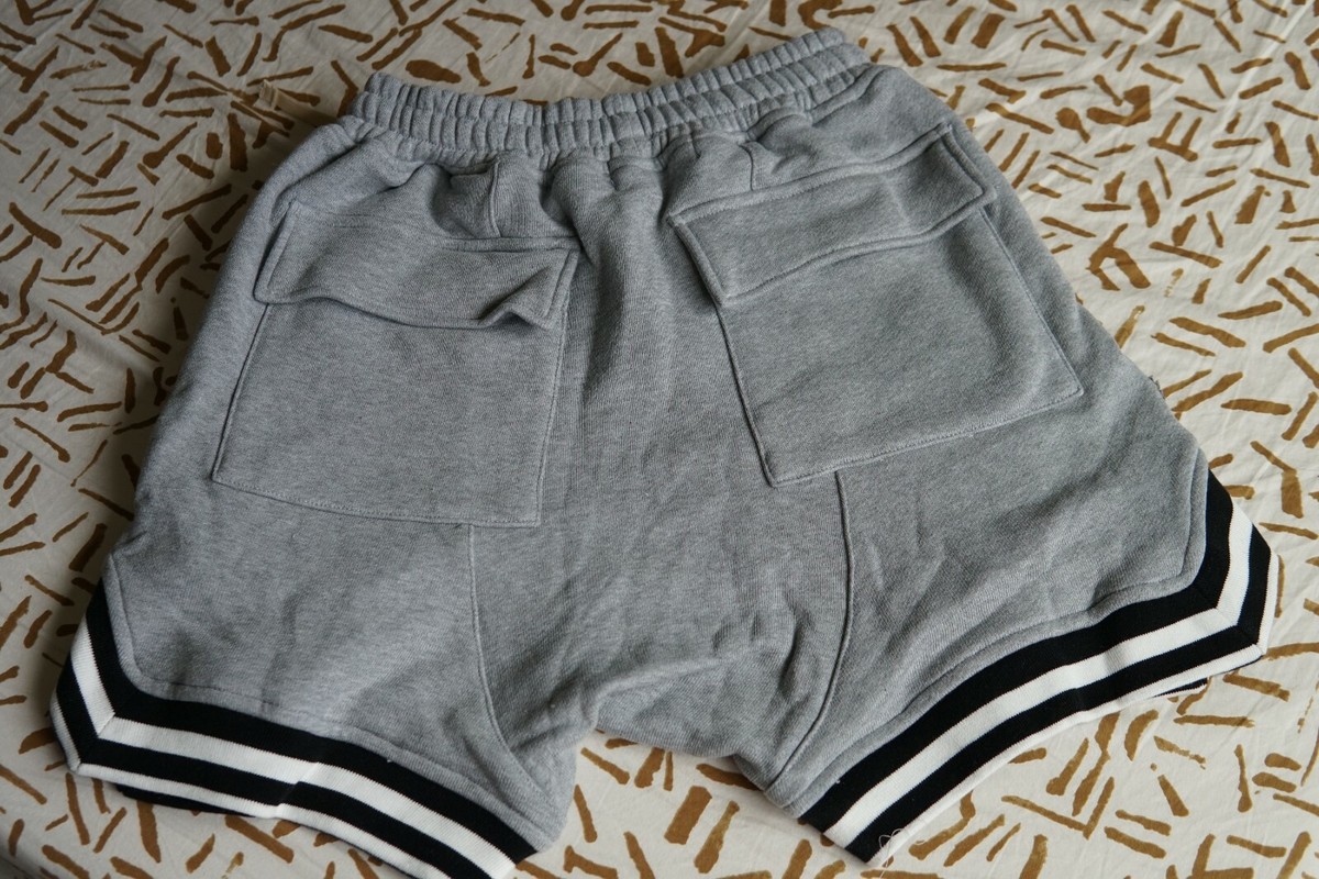 Darc Sport WOLVES CLUB FRENCH TERRY COURT SHORTS IN GREY size 