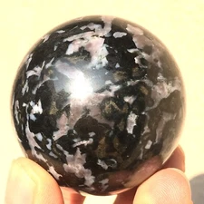 1pc Large Mystic Merlinite Indigo Gabbro Sphere Crystal Ball Chakra Healing Orb