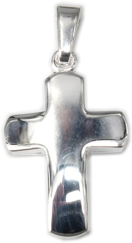 Collana Con Ciondolo Crocifisso In Argento 925 - Croce Liscia, Varie Lunghezze Catena