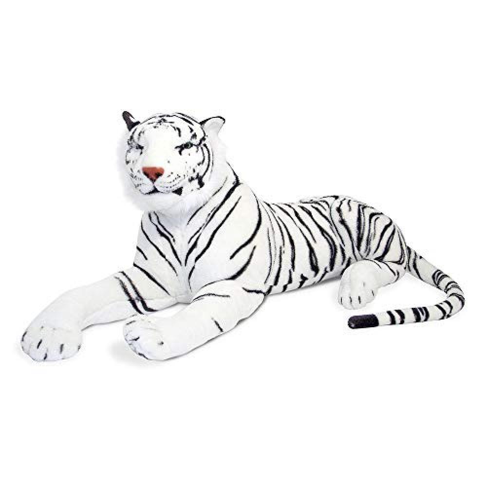 Melissa & Doug- Tigre Gigante Peluche, Colore Bianco e Nero, 13979 - NUOVO