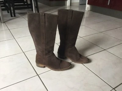 Bottes PER SPIEGEL Pointure 39 daim marron chocolat - Photo 1/4