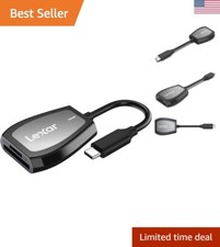 Ultra-Fast USB 3.2 Type-C Card Reader for SD/microSD UHS-II - Lightweight Design