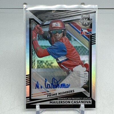 2022 Elite Extra Edition MAILERSON CASANOVA AUTO /185 Philadelphia Phillies