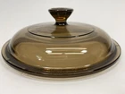 Pyrex Vision Ware Amber Glass Lid V1C 6-3/8" Fits 1 Qt Saucepan
