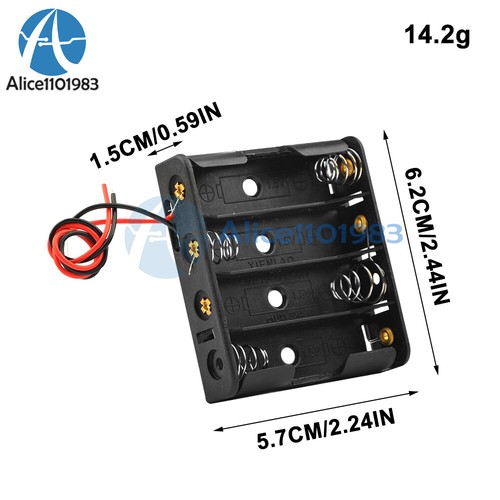 5 STCK. Kunststoff Batterie Aufbewahrung Etui Box Halter für 4 x AA 4xAA 2A 6,0 V Kabelleitungen - Bild 4 von 4