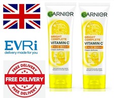 2 X 100ml New Garnier Bright Complete Vitamin C Face wash Clear Dullness 