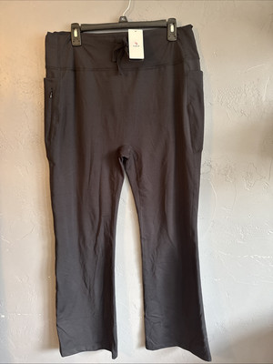 Baleaf Womans 3XL Pants Fleece Lined Bootcut High Waist Flare Leggings Black New