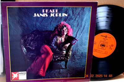 JANIS JOPLIN: PEARL GERMAN 1st PRESS 1971 ORANGE CBS S 64188  BLUES ROCK  NMINT-