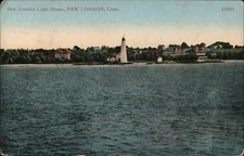 New London, Connecticut CT London Light House 1910 Rehoboth, MA Original Vintage