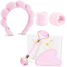 Spa Headband with Ice Roller Gua Sha Skin Care