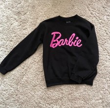 Black Small Barbie Sweatshirt Long Sleeve Graphic Print