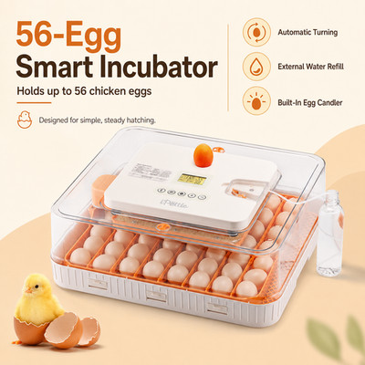 56 Egg Incubator with Automatic Egg Turning Egg Hatching Temp & Humidity Control
