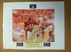 Signed Walter Payton 8x10 color photo matted to 11x14 w/coa