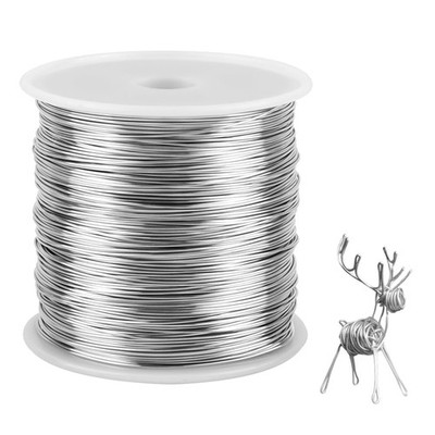 Basteldraht Edelstahl 100m x 0,5mm Silberdraht zum Basteln für DIY Projekte