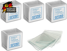 400 Mikroskop-Abdeckungen 22 mm f&uuml;r Biologie, Studenten labo, klare Optik