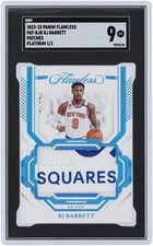 RJ Barrett Knicks 2022-23 Panini Flawless Relic Platinum PAT-RJB #1/1 SGC 9 Card