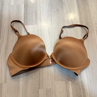 Victoria's Secret Push-Up BH Beige mit Bügel gepolsterte Cups Gr. 80B / 36B - Bild 1 von 2