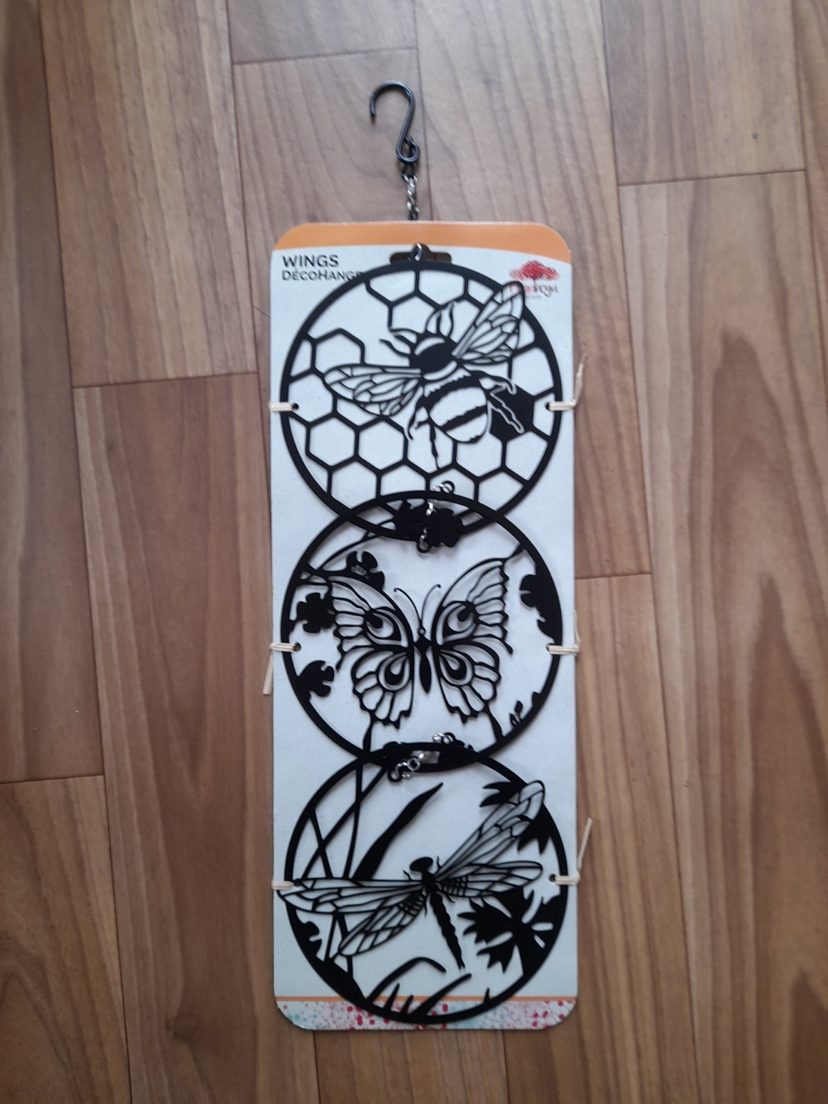 DecoHangers -Bee Butterfly Dragonfly hanging garden decoration, metal, outdoor
