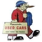 Vintage Chevrolet Sign - Large Porcelain Used Cars Cigar Gas Pump Dealer Sign