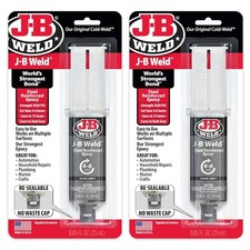 J-B Weld Original Steel Reinforced Epoxy Syringe, High Strength, 2 Pack, Dark Gr