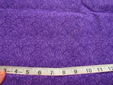 1 yd 100 Cotton Fabric Purple Curly Flowers All Over