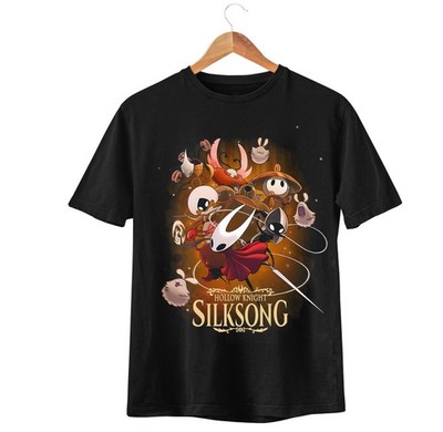 Hollow Knight Silksong Shirt   Hornet Indie Game Graphic Tee Gothic Gaming