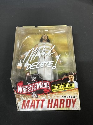 Woken Matt Hardy Wrestlemania Elite Collection Action Figure Signed JSA COA