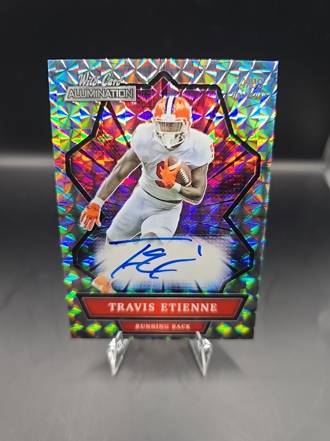 Travis Etienne Wild Card Alumination Autographs #ABCA Holo-Lux Silver