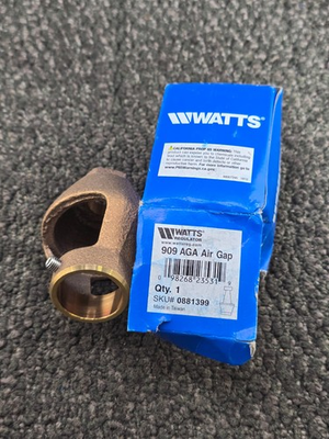#ad Watts 0881399 1 2quot; NPT Reduced Pressure Zone Backflow Preventer Air Gap 909AGA $59.99