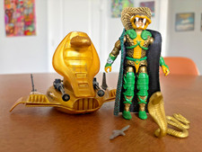 Serpentor   Complete Air Chariot All Parts Accessories 1986 GI Joe not orig cape