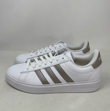 adidas Grand Court 2.0 Cloud White/Platinum Metallic Women  s Size 8 GW9215
