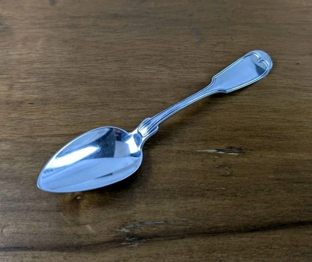 No4【ソリッドシルバー】 フィドルスプーン Fiddle Thread Spoon Silver Antiques for sale | eBay