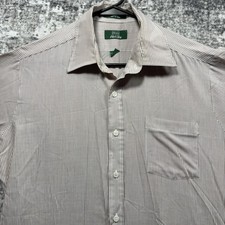 VTG The Men  s Store Sears Shirt Men  s 16 Button Down Front Short Sleeve Stripes